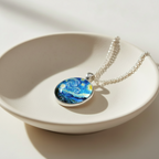 Van Gogh Starry Night Art Pendant Necklace, Double Sided