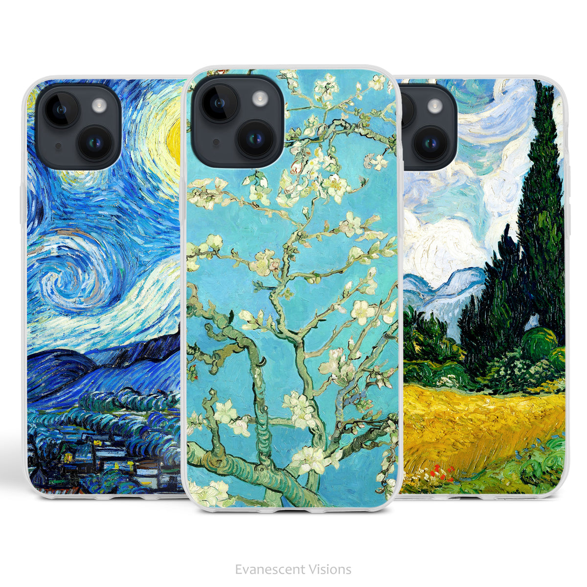 Van Gogh Landscape Art Phone Cases for iPhones 17, 16, 15, 14, 13, 12, 10, SE2020