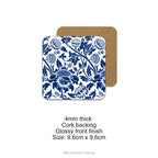 Single coaster image showing cork back and product details.