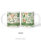 Left and right view of the 'Jasmin' design Personalised William Morris patterned mug