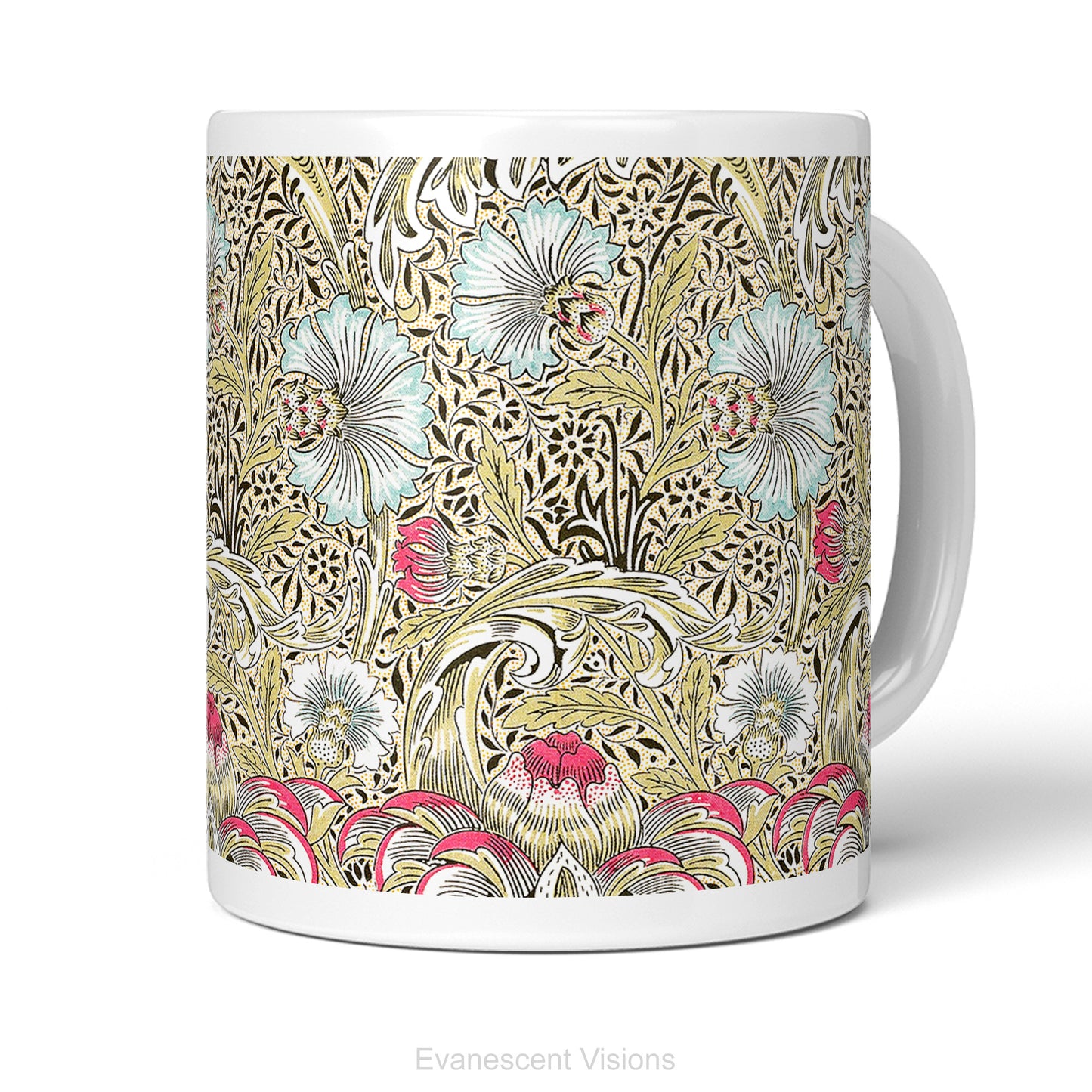 William Morris Corncockle Design Ceramic Art Mug