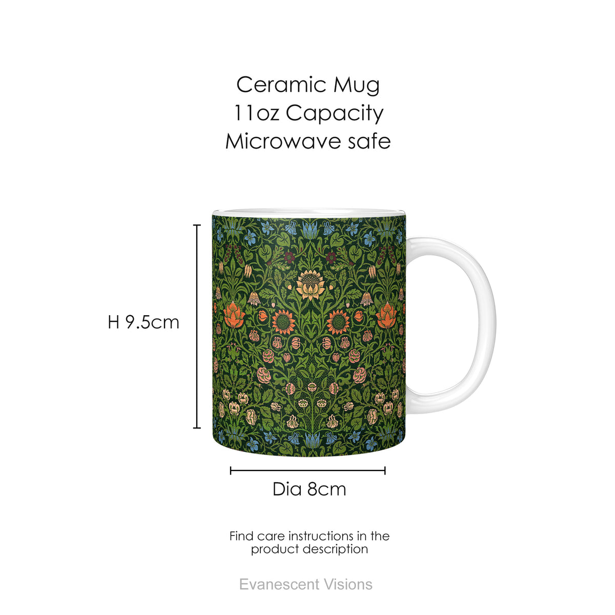 Mug dimensions.