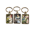 Pre-Raphaelite Art Keyring, Waterhouse Women, Ophelia, Rosebud, Double Sided