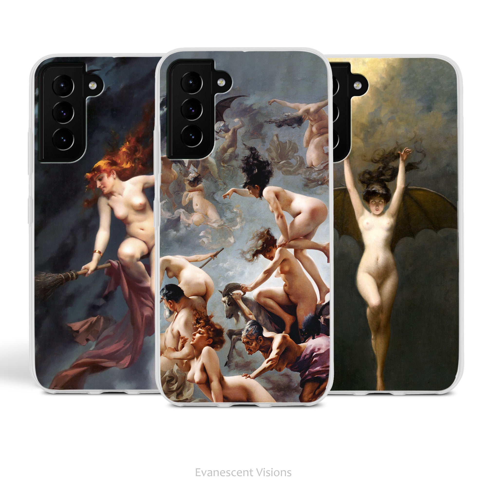 Witchy Art Phone Cases for Samsung Phones, Flexible Protective Case
