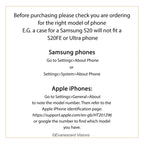 advice on how to find the details of which model phone you have