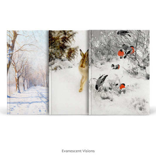 nowy Winter Landscapes Fine Art Hardcover Notebooks
