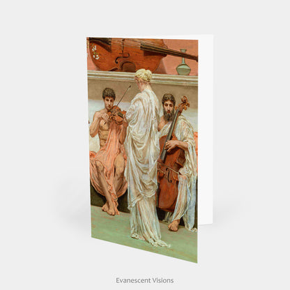 the Albert Joseph Moore Quartet Art Notecard standing on a desk 