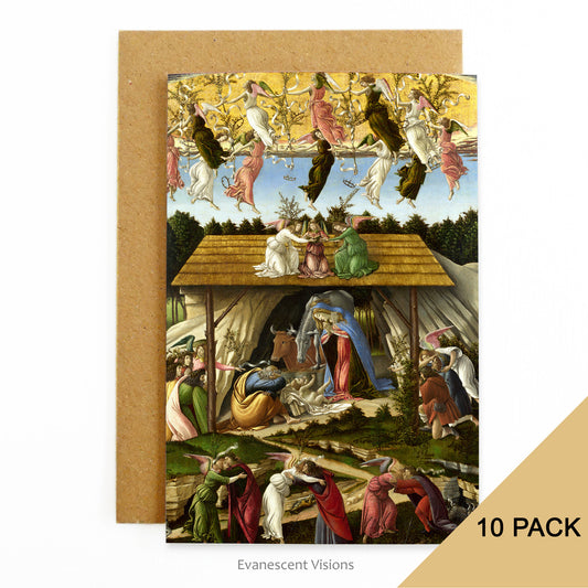 Mystic Nativity Fine Art Christmas Card with envelope, Botticelli painting