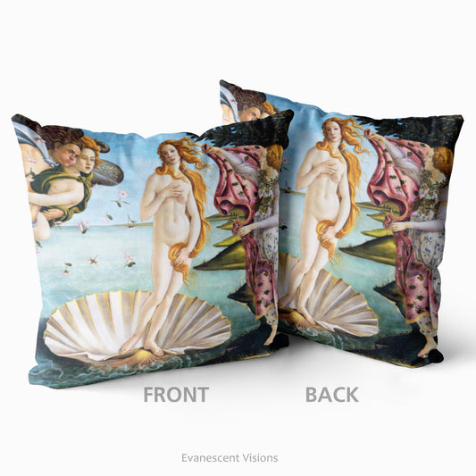 Botticelli Decorative Art Cushions Front and Back