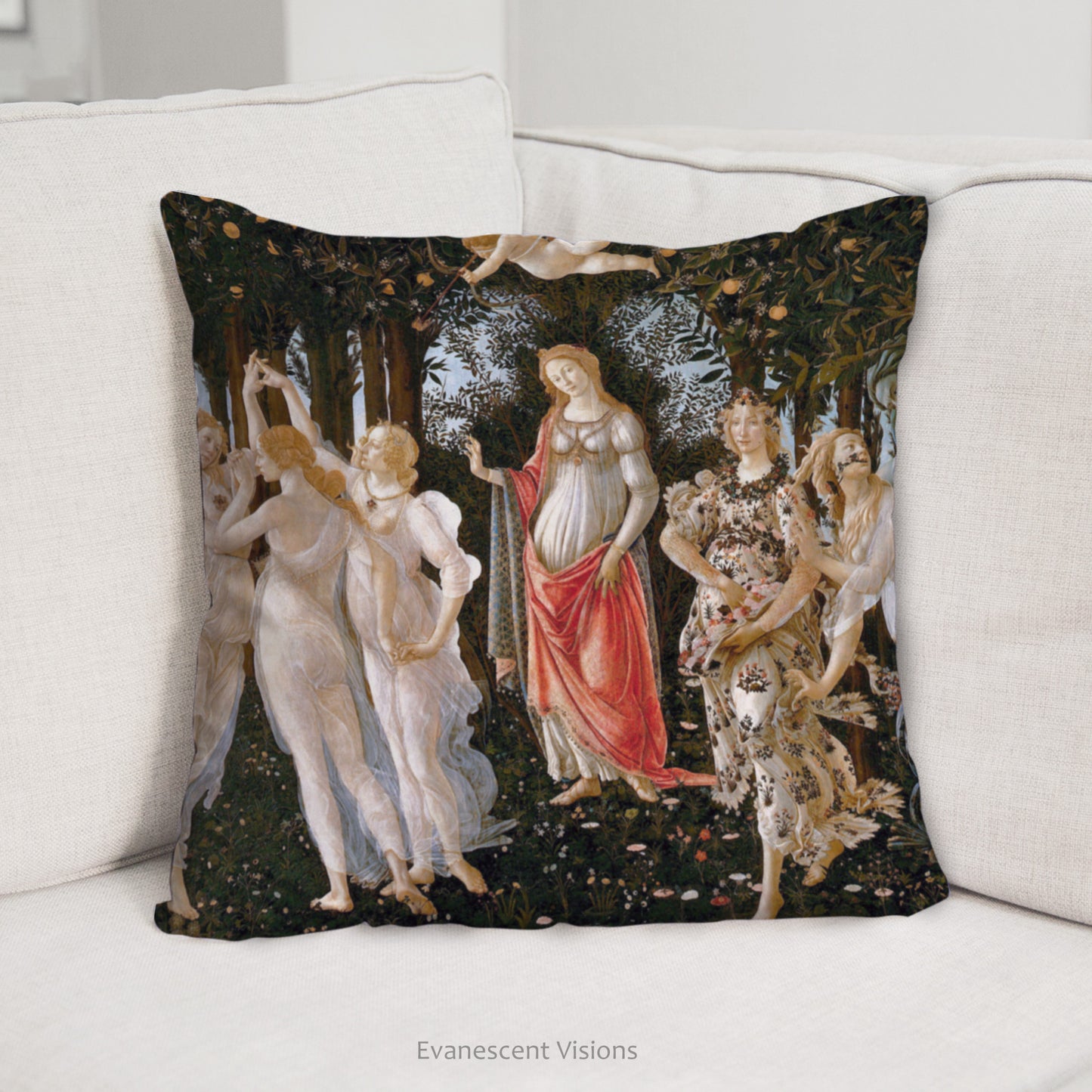 Botticelli Decorative Art Cushions, La Primavera, Birth of Venus