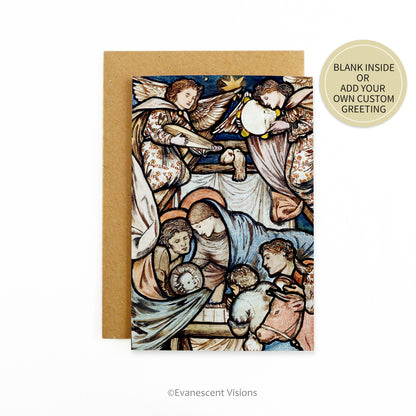 Burne-Jones The Nativity Art Christmas greeting card 