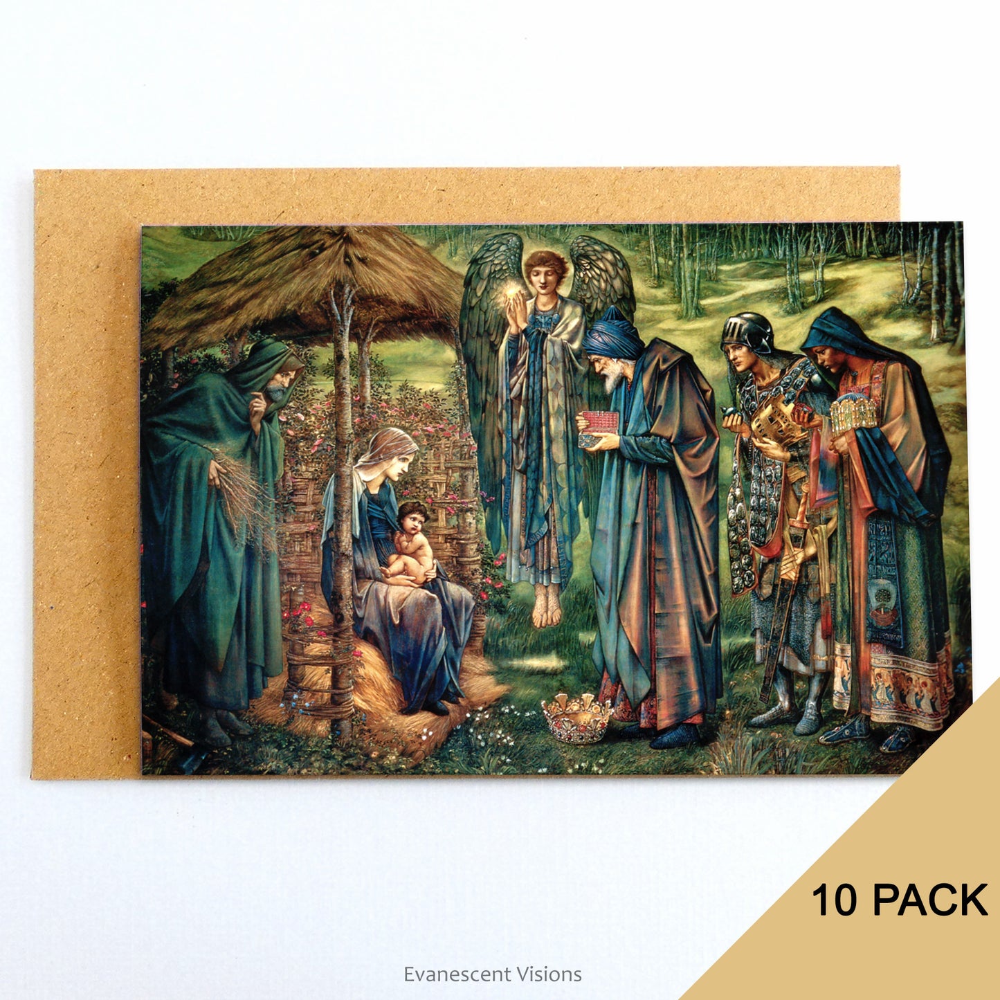 Burne-Jones Star of Bethlehem Nativity Christmas Cards, Pack of 10