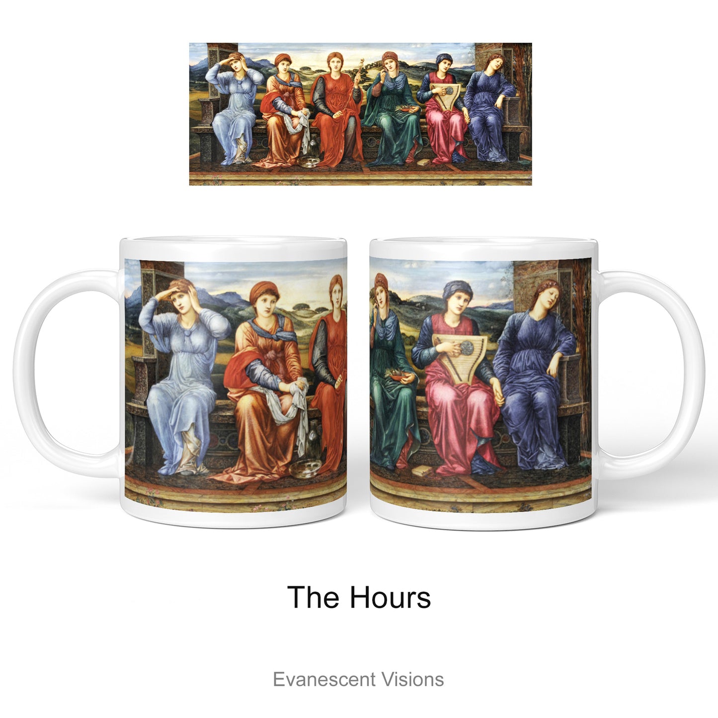 Pre-Raphaelite Fine Art Mug, Burne-Jones Paintings