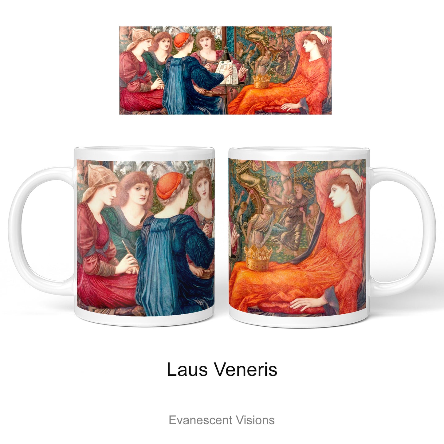 Pre-Raphaelite Fine Art Mug, Burne-Jones Paintings