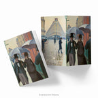 Gustave Caillebotte Paris Street in Rainy Weather Art Notecard or Greeting Card