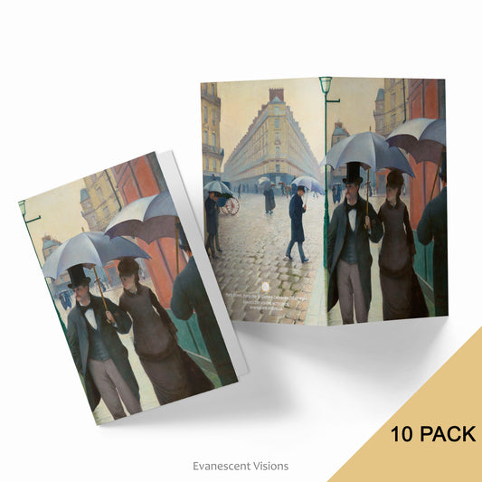 Gustave Caillebotte Paris Street in Rainy Weather Art Notecard or Notelet