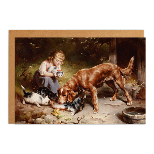 Carl Reichert Dinner Party Art Greeting Card with envelope