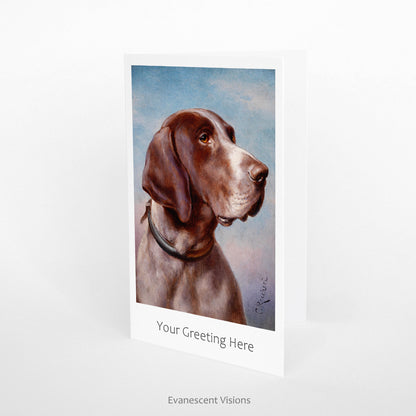 Hundeportrait, Carl Reichert Dog Art Greeting Card