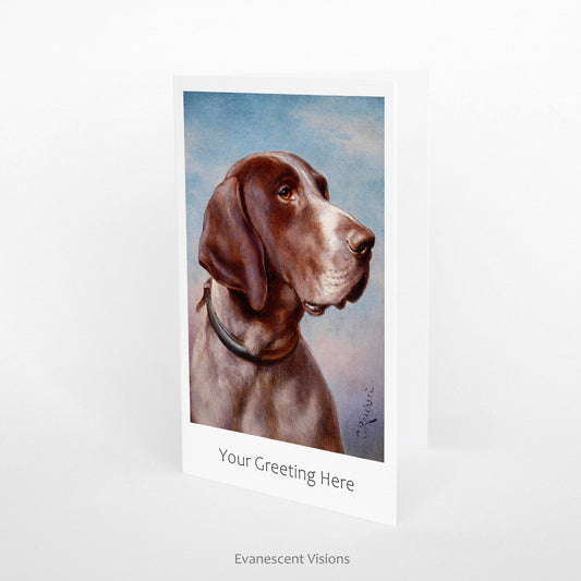 Hundeportrait, Carl Reichert Dog Art Greeting Card