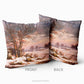 Front and back view of the Winter Landscapes Decorative Art Cushions