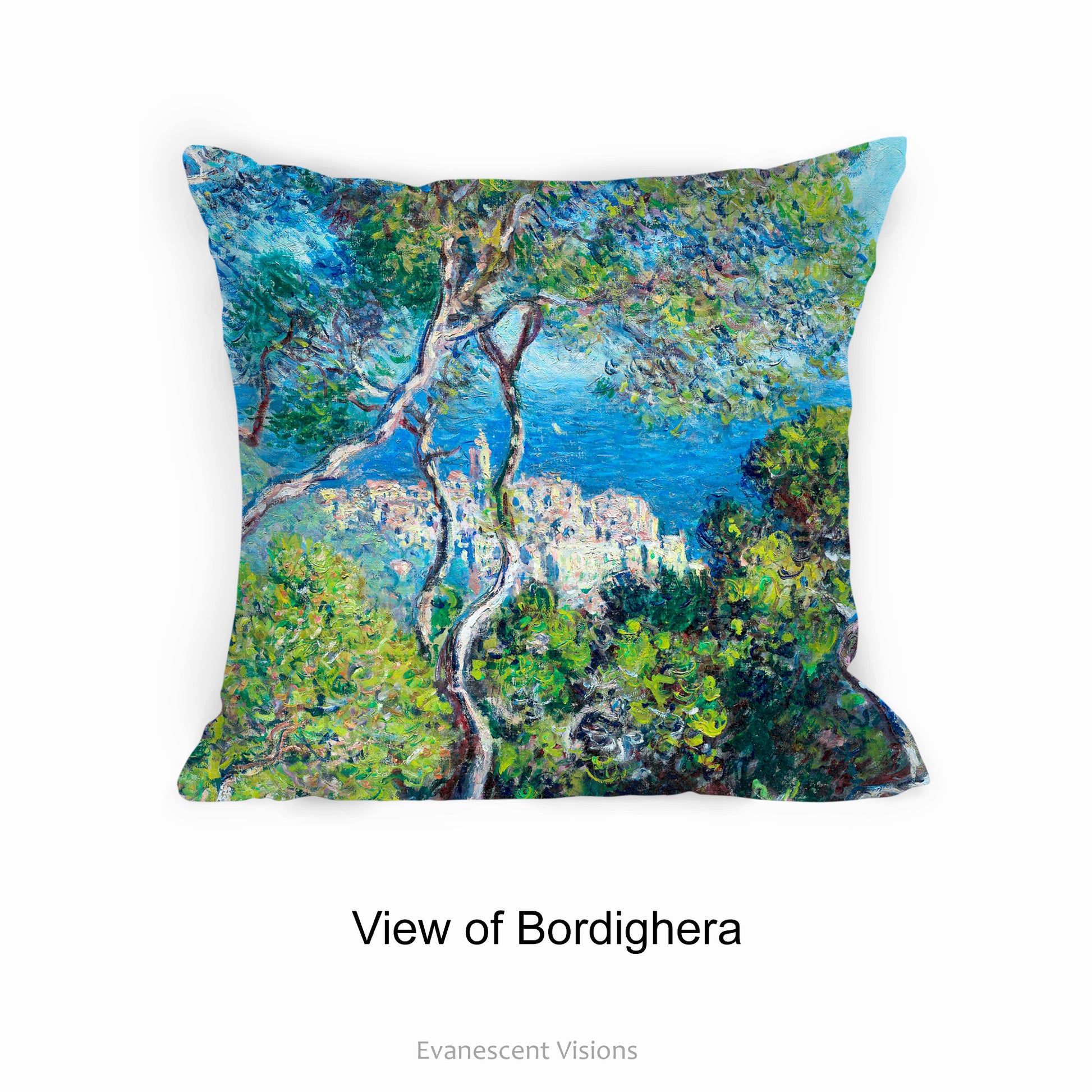 Claude Monet View of Bordighera Decorative Art Cushion
