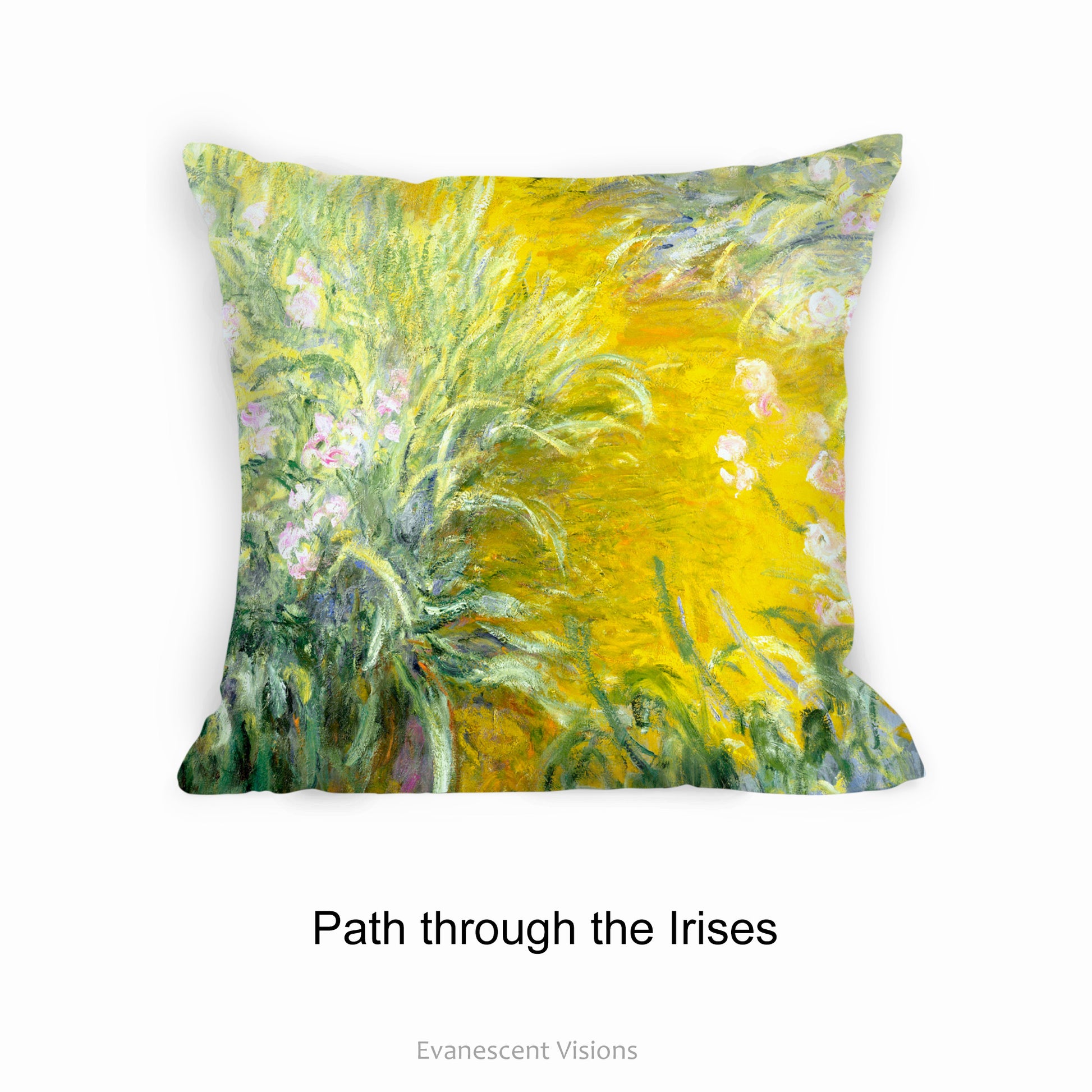 Claude Monet Path through the Irises Decorative Art Cushion
