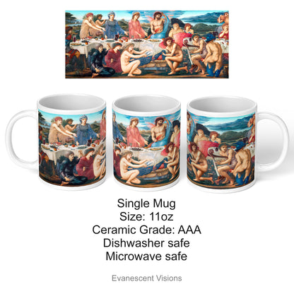 Pre-Raphaelite Fine Art Mug, Burne-Jones Paintings