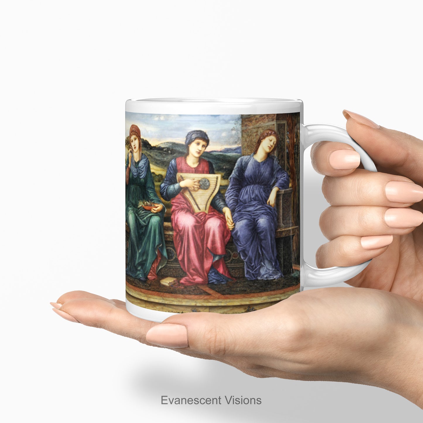 Pre-Raphaelite Fine Art Mug, Burne-Jones Paintings