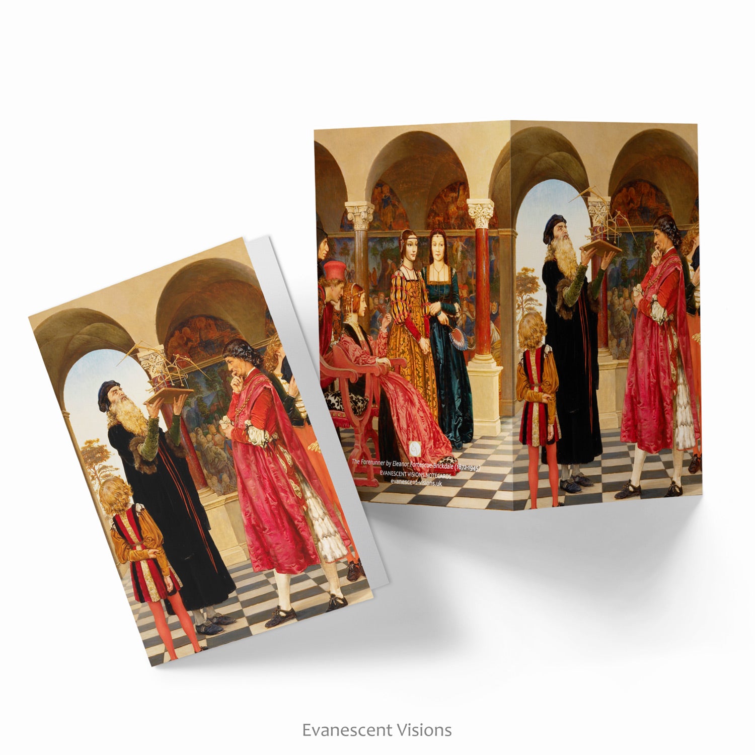 Full card view of the The Forerunner Pre-Raphaelite Art Notecards / Notelets