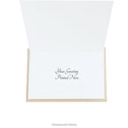 inside view of the card with a printed greeting