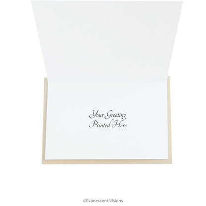 Inside view of the card with a printed greeting