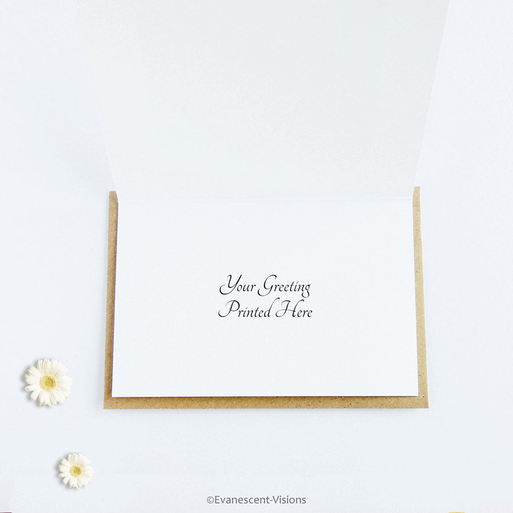 image of the card inside with printed greeting