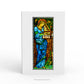 Saint Cecilia stained glass design fine art greeting Card