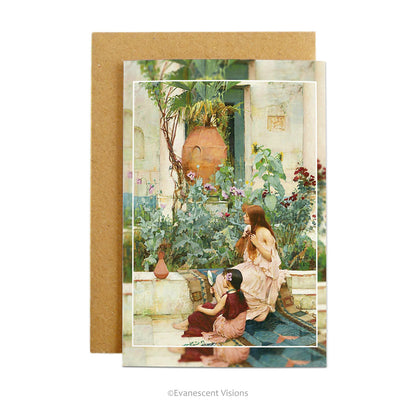 William Waterhouse At Capri Fine Art Greeting Card with envelope
