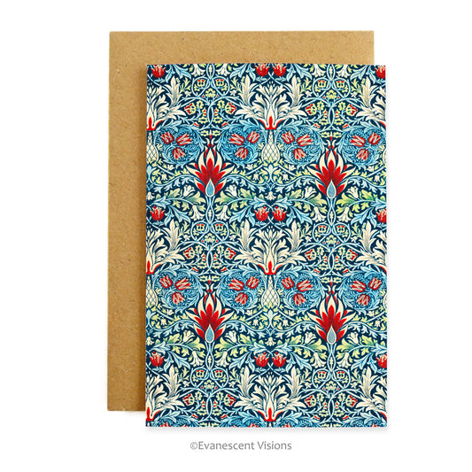 William Morris Fine Art Snakeshead Greeting Card with envelope