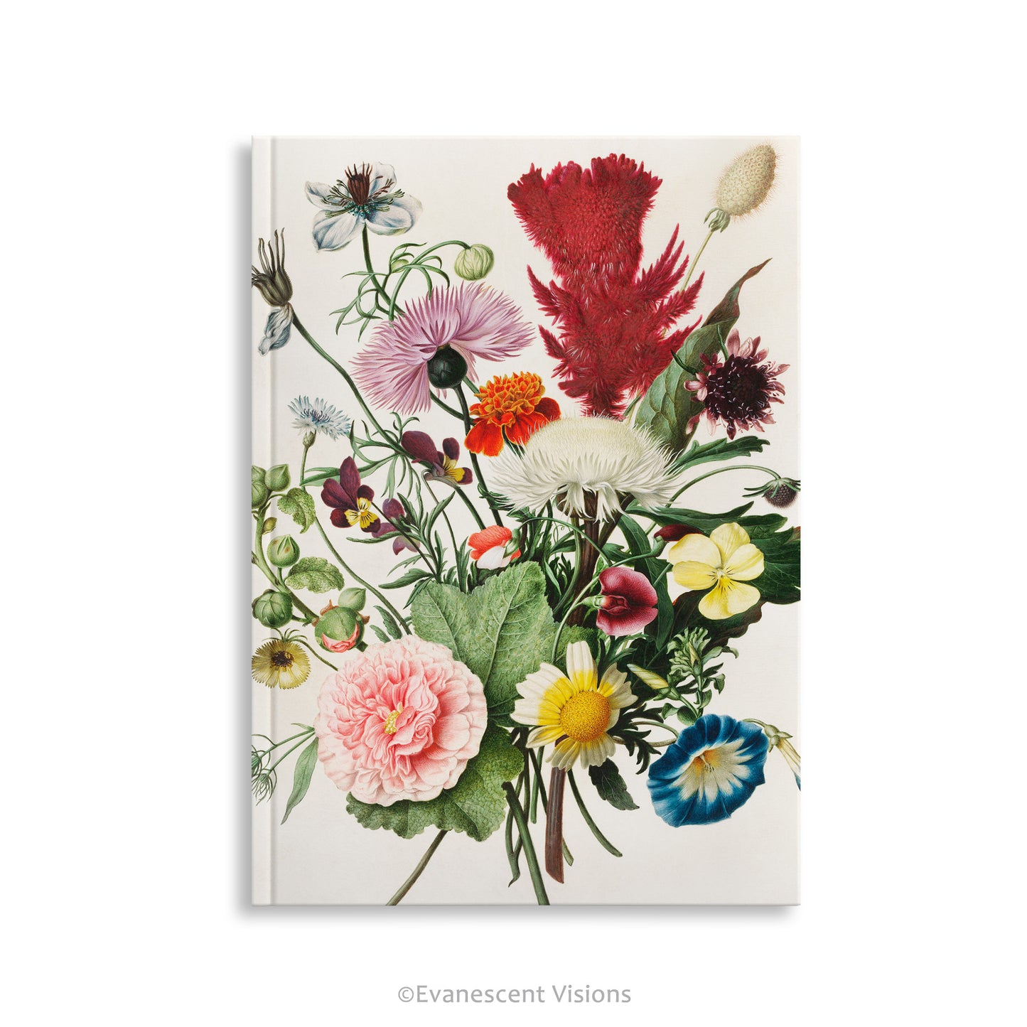 Fine art floral wildflowers hardcover notebook