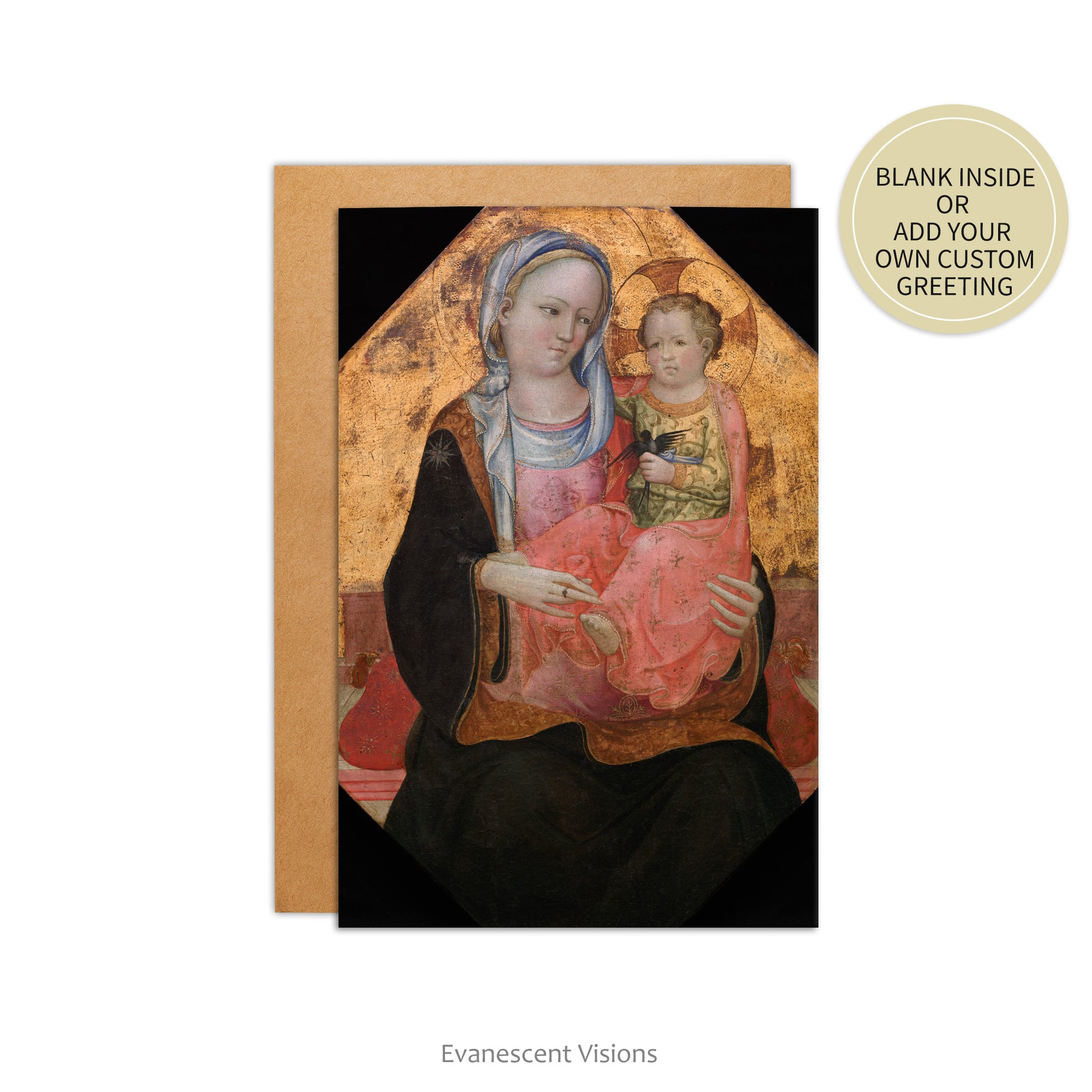 Franchi Virgin and Child Art Greeting Card with envelope with envelope