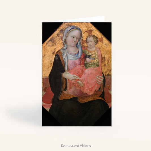 front view of the Franchi Virgin and Child Greeting Card