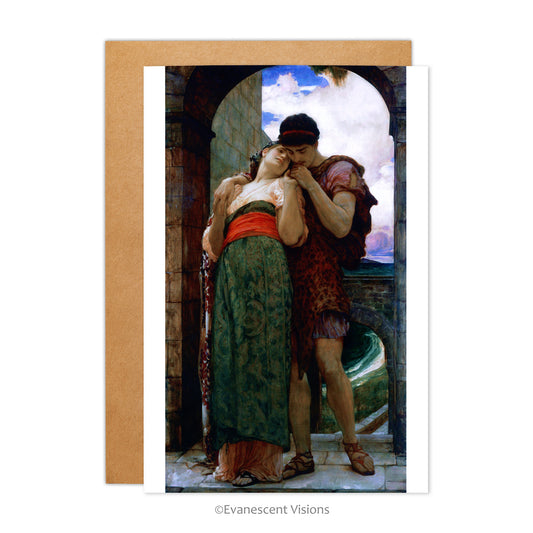 Personalised Anniversary Card with Frederic Leighton's Painting Wedded 