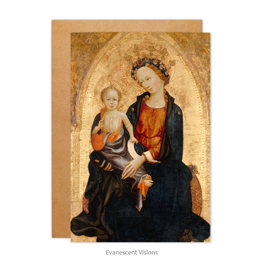 Gherardo Starnina Madonna and Child religious Greeting Card with envelope