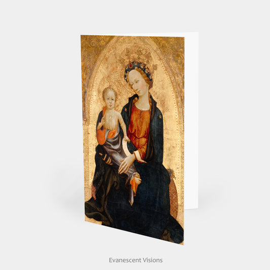 Gherardo Starnina Madonna and Child Greeting Card standing on a table