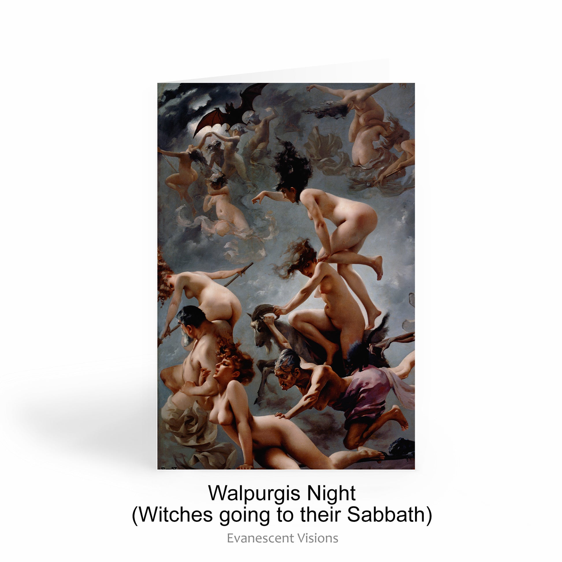 Fine Art Halloween Cards with artwork Walpurgis Nackt by Luis Ricardo Falero