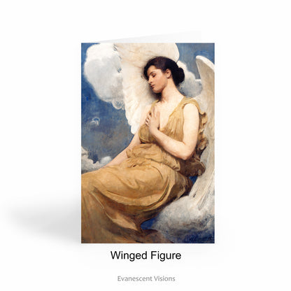 Angel Cards with painting 'Winged Figure' by Abbott Handerson Thayer