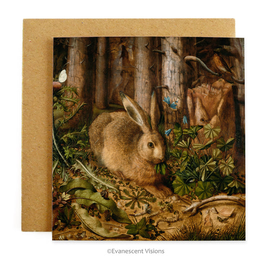 A Hare in the Forest fine Art Greeting Card with envelope