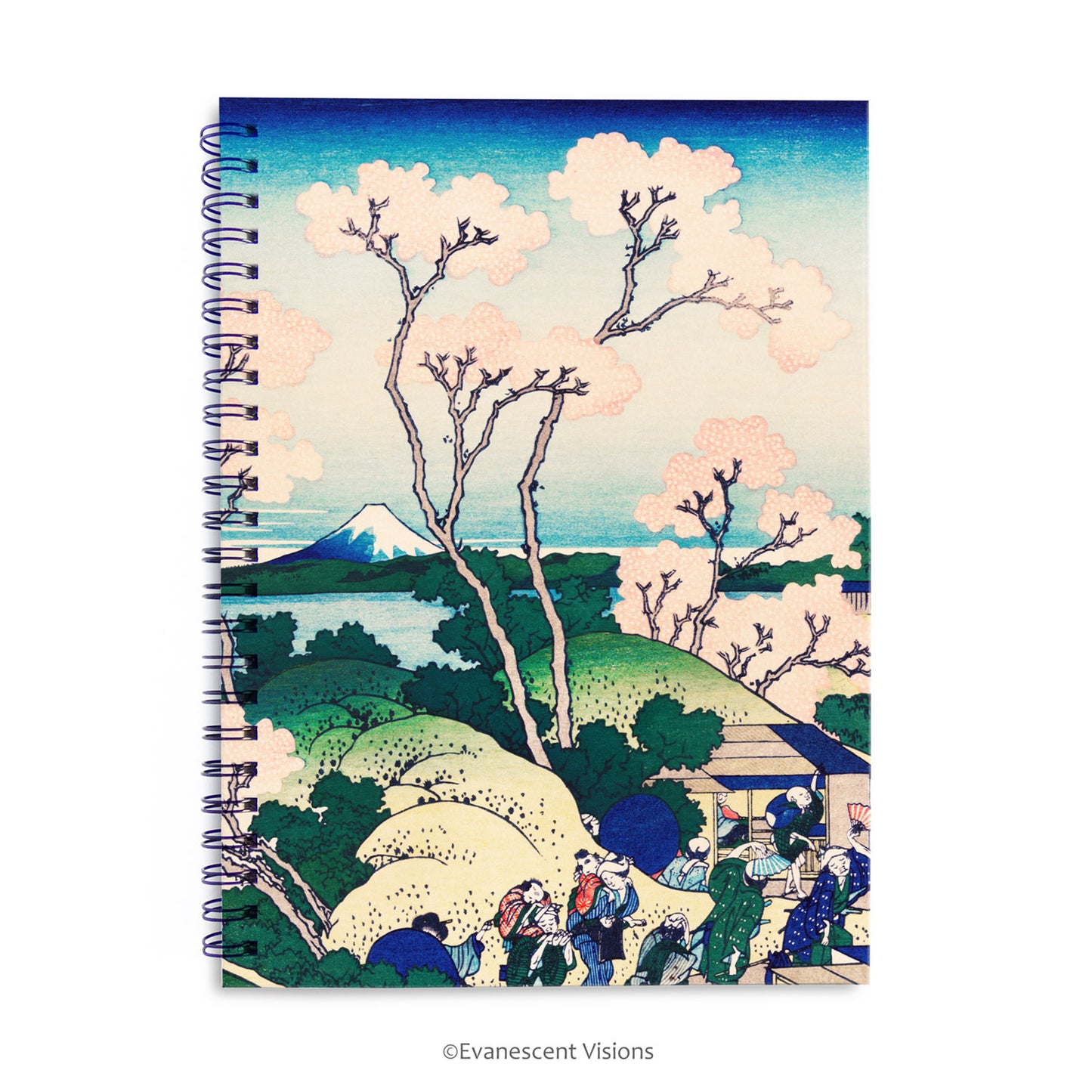 Hokusai Gotenyama Shinagawa Japanese Art Spiral Bound Notebook