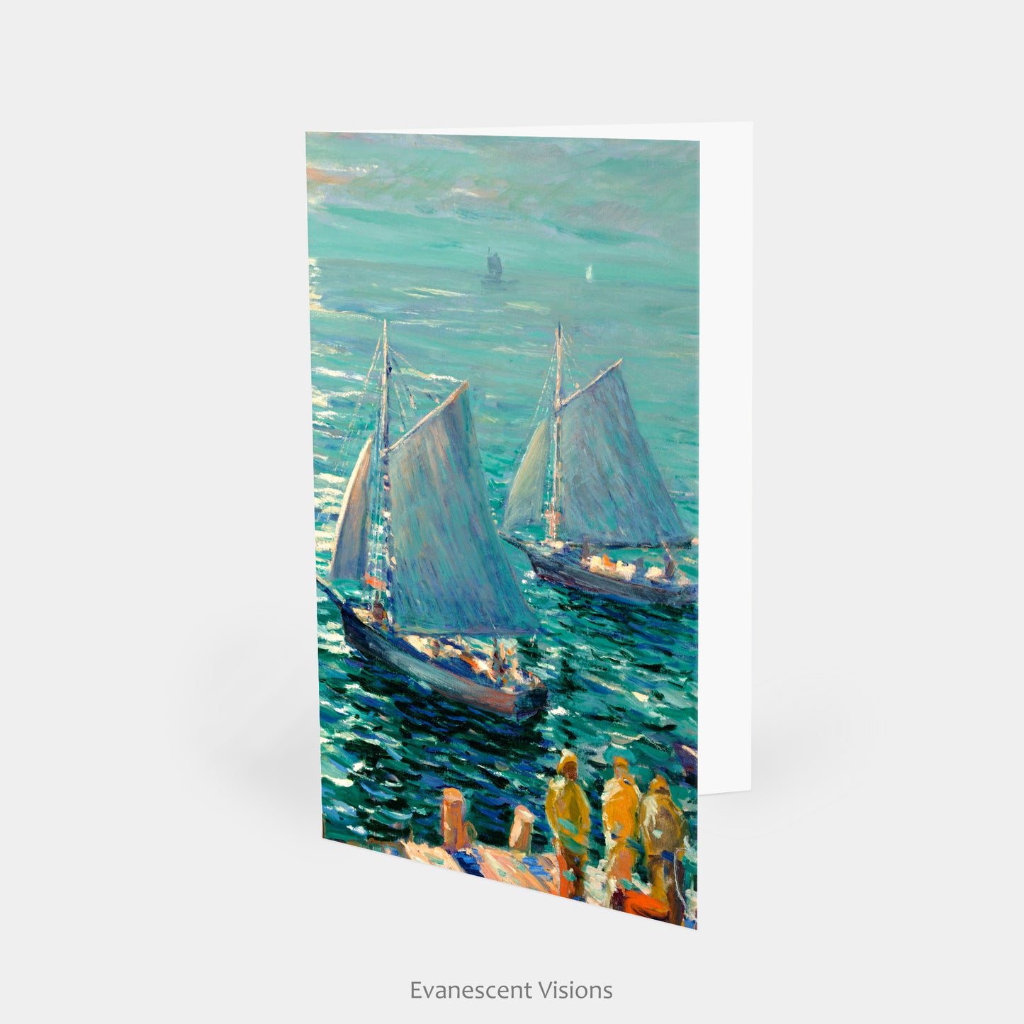 On the Wings of the Morning Nautical Art Notecards, Notelets Pack, Personalised or Blank