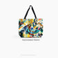 Colourful Kandinsky Abstract Art Large Canvas Tote Bag, Shopping Bag