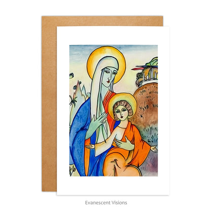 Kandinsky Madonna and Child art Christmas Card