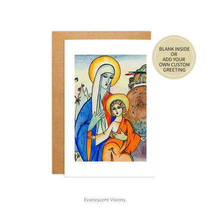 Kandinsky Madonna and Child Christmas Card with envelope and details