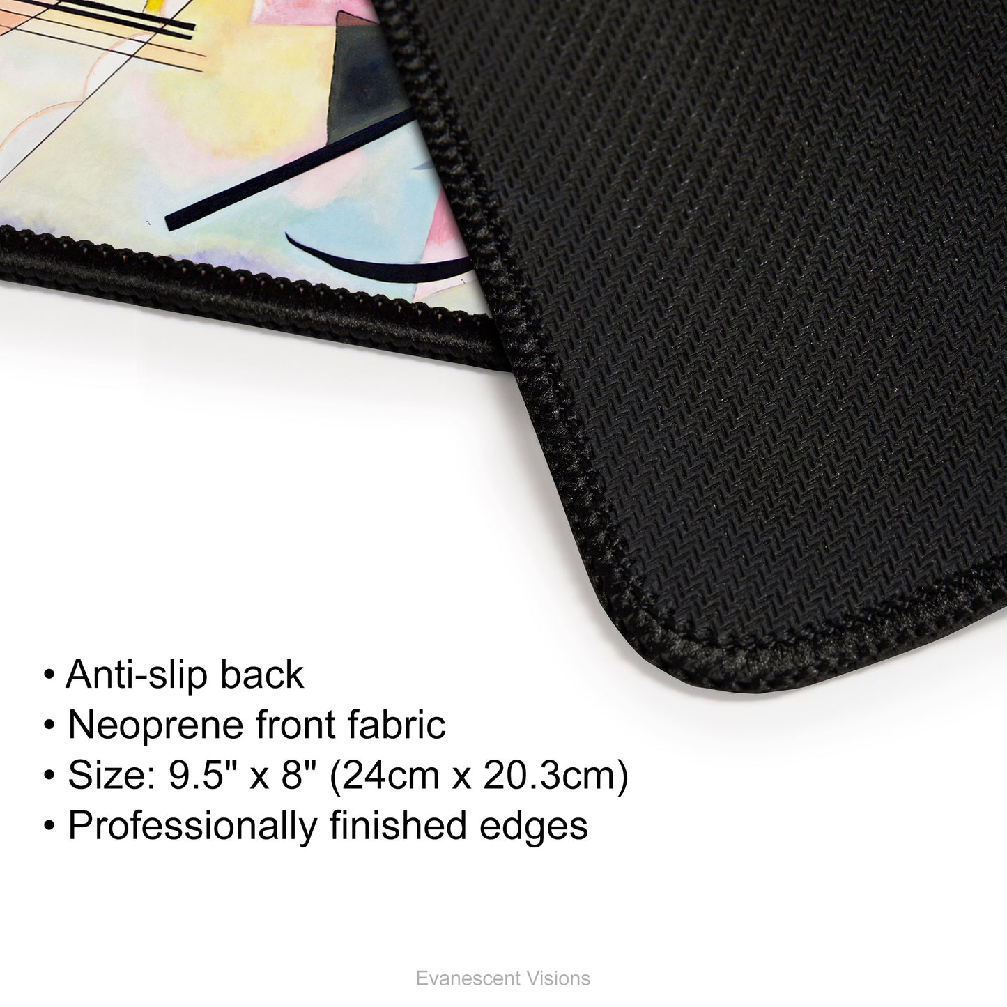 Kandinsky Colourful Art Mouse Mat Product Details Front and Back